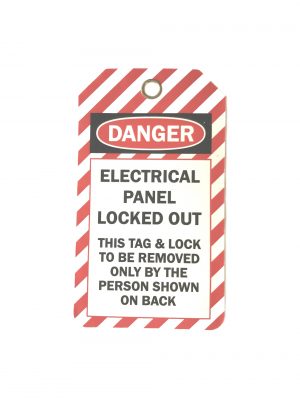 plastic lockout tag
