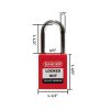 Red lockout padlock dimensions